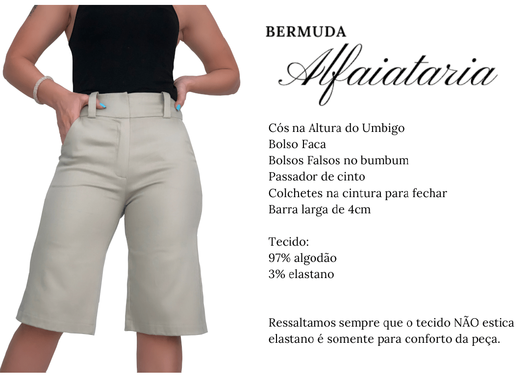 Bermuda Alfaiataria Gelo