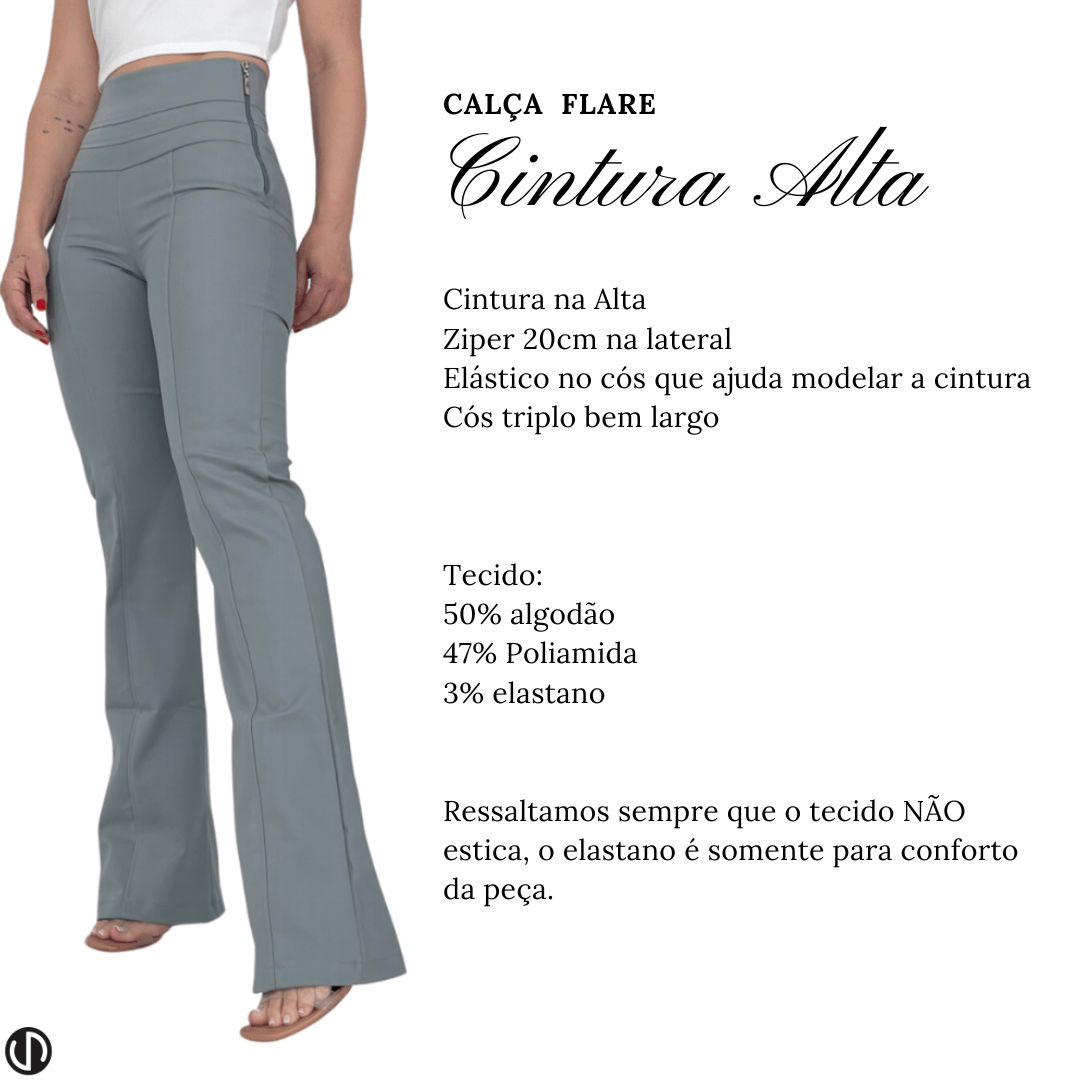 Calça Flare Cintura Alta