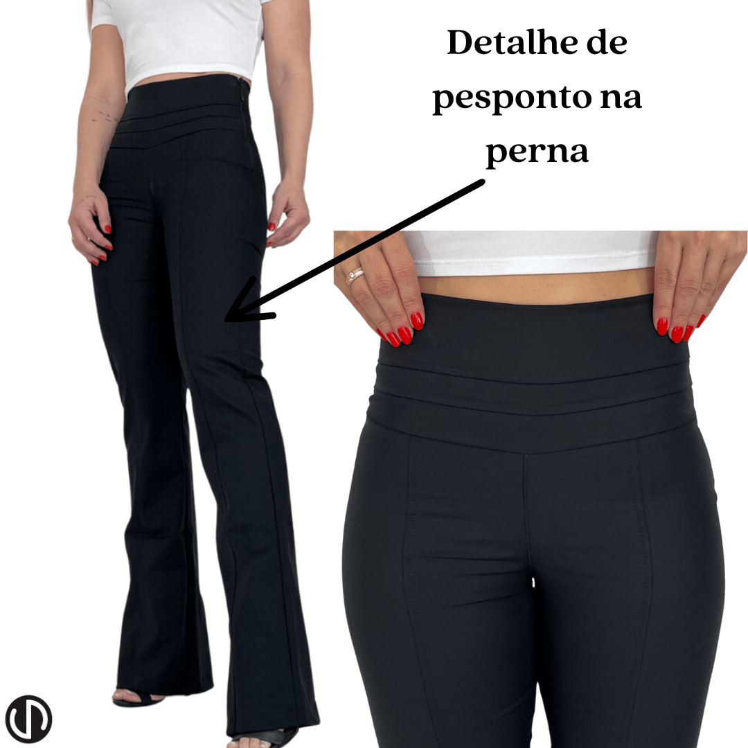 Calça Flare Cintura Alta