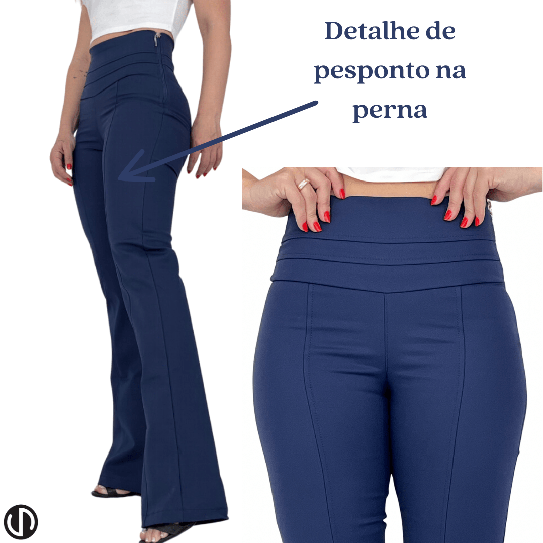 Calça Flare Cintura Alta