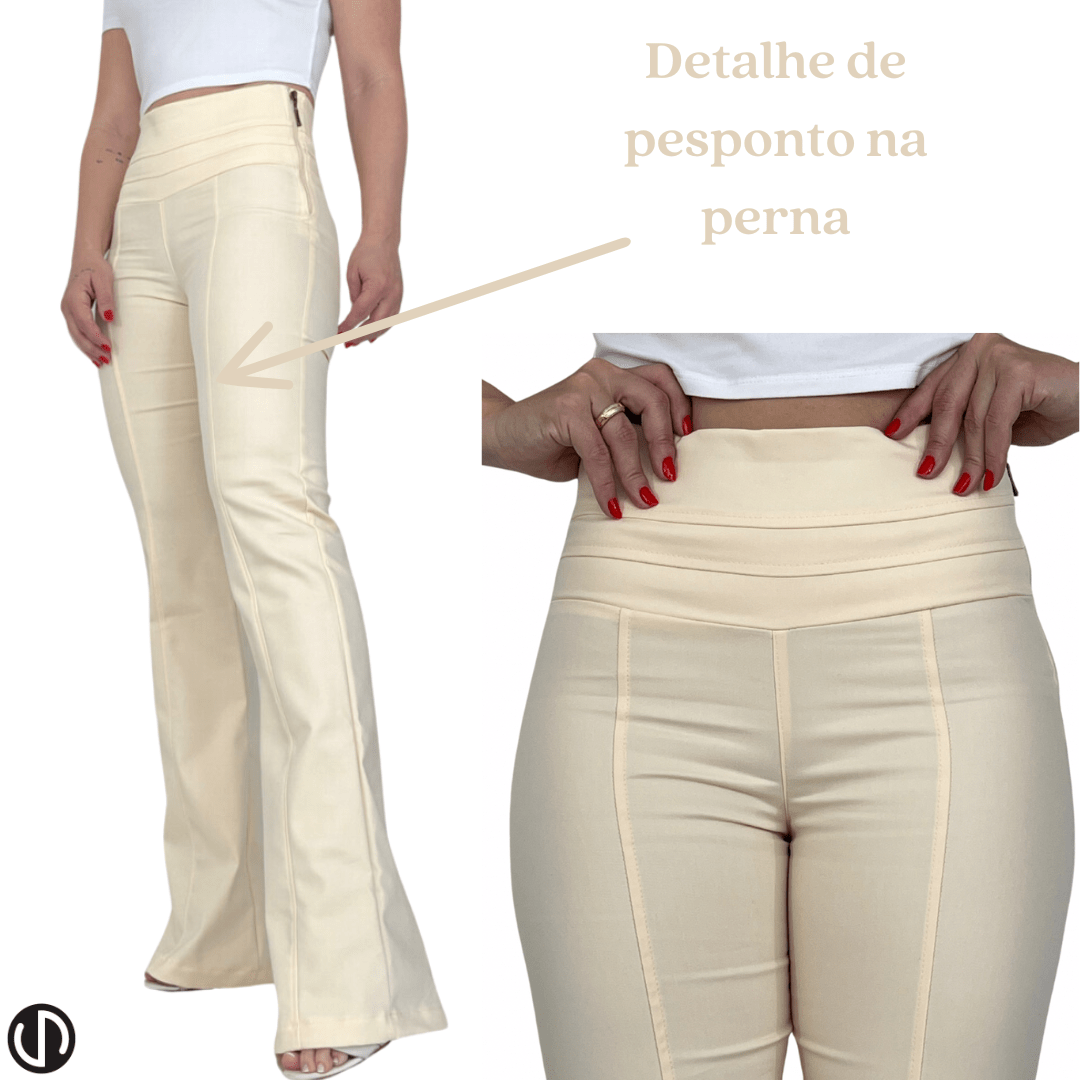 Calça Flare Cintura Alta