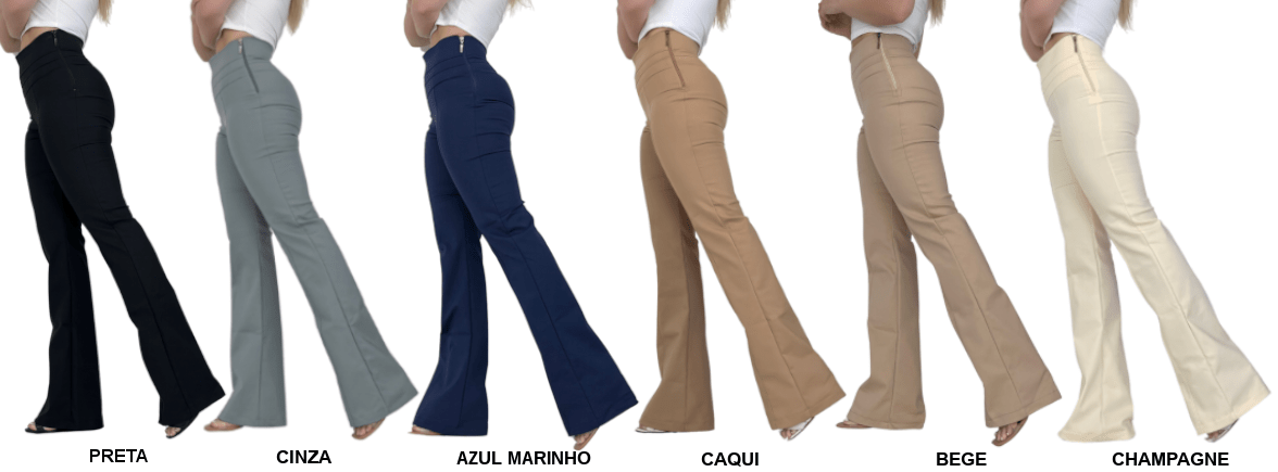 Calça Flare Cintura Alta