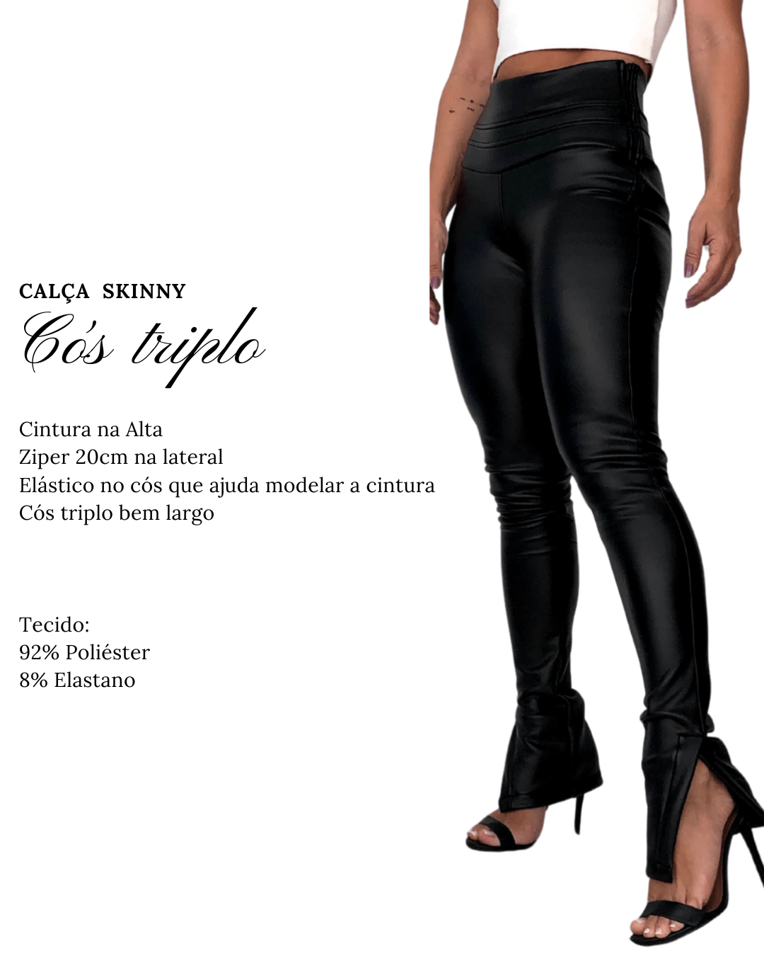 Calça Skinny Cós Triplo Neoprene