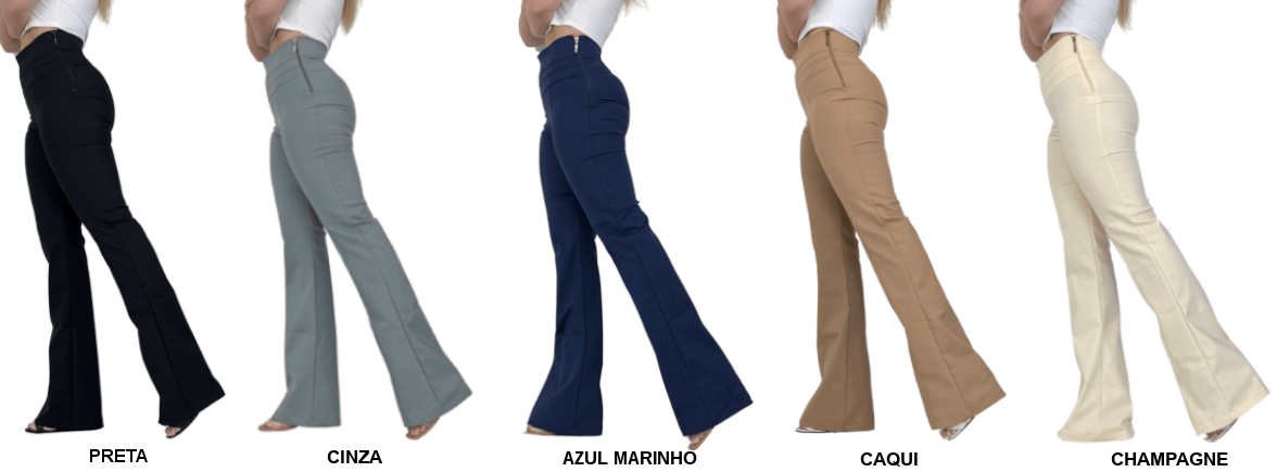 Calça Flare Cintura Alta