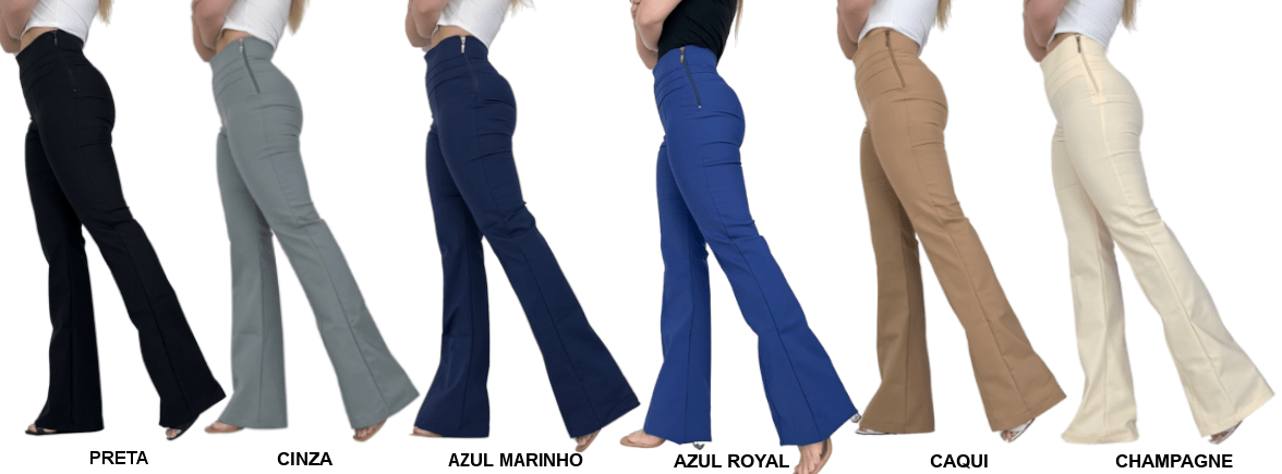 Calça Flare Cintura Alta