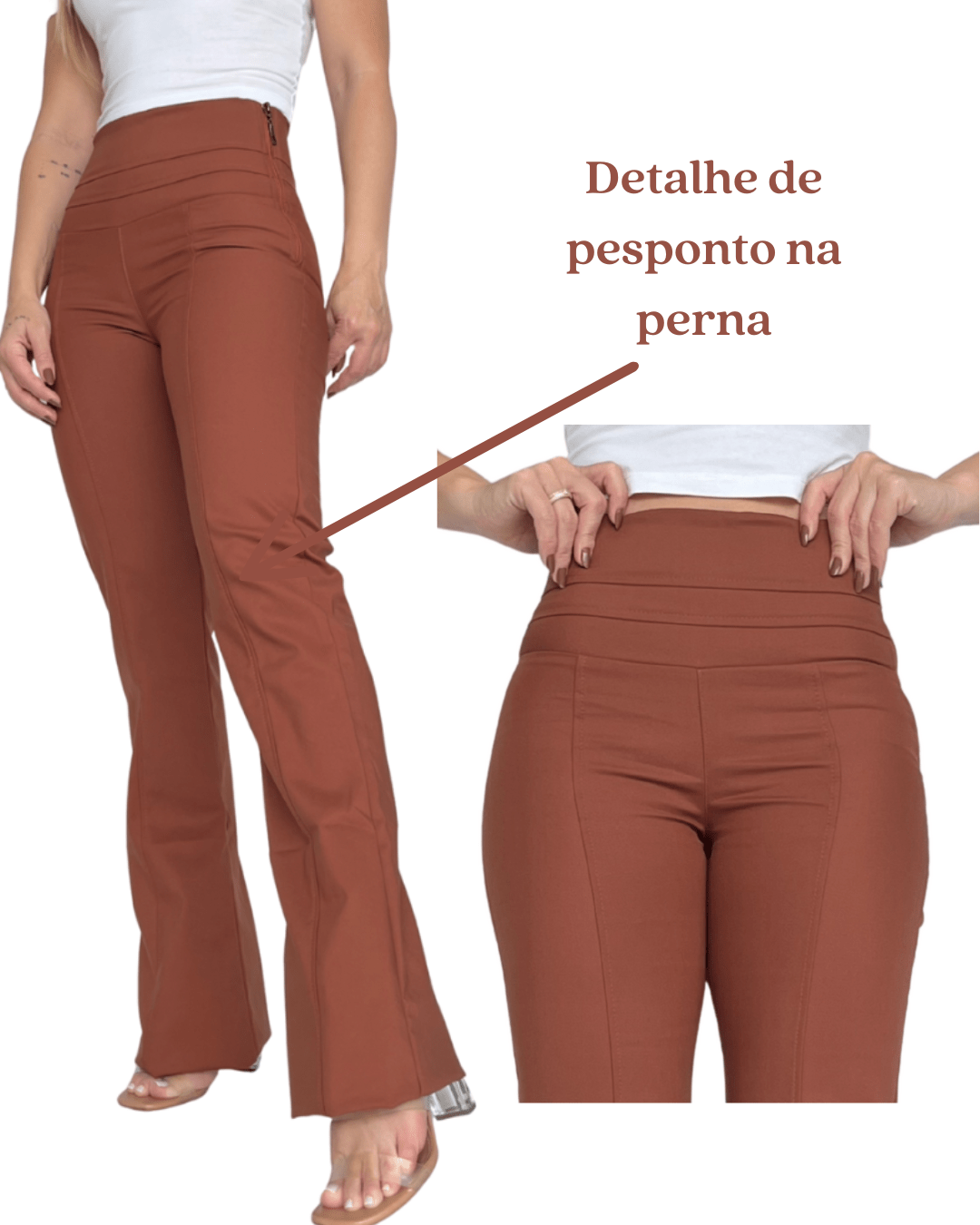 Calça Flare Cintura Alta