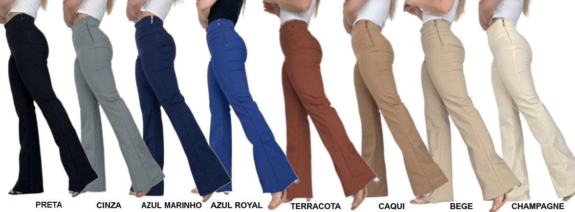 Calça Flare Cintura Alta