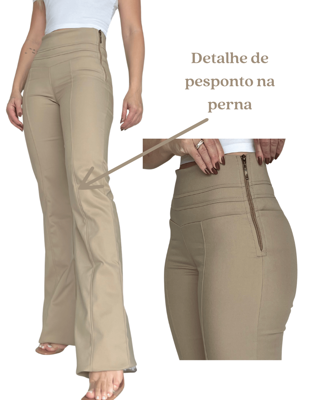 Calça Flare Cintura Alta