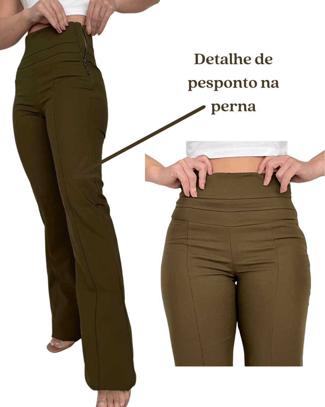 Calça Flare Cintura Alta