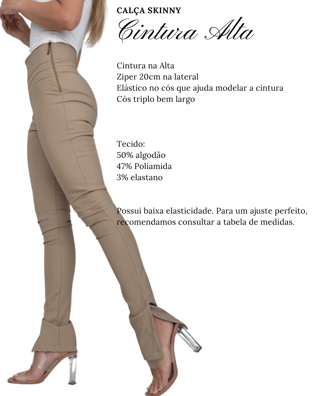 Calça Skinny Cintura Alta