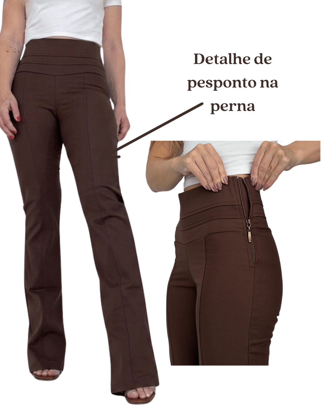 Calça Flare Cintura Alta