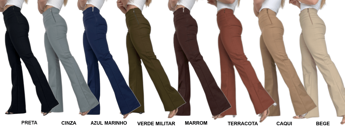 Calça Flare Cintura Alta