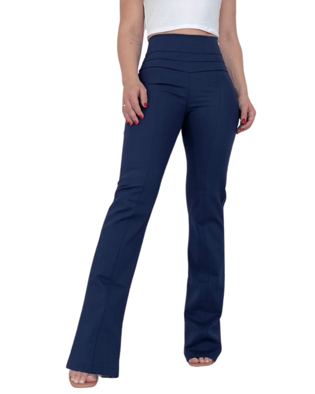 Calça Flare Cintura Alta AZUL MARINHO