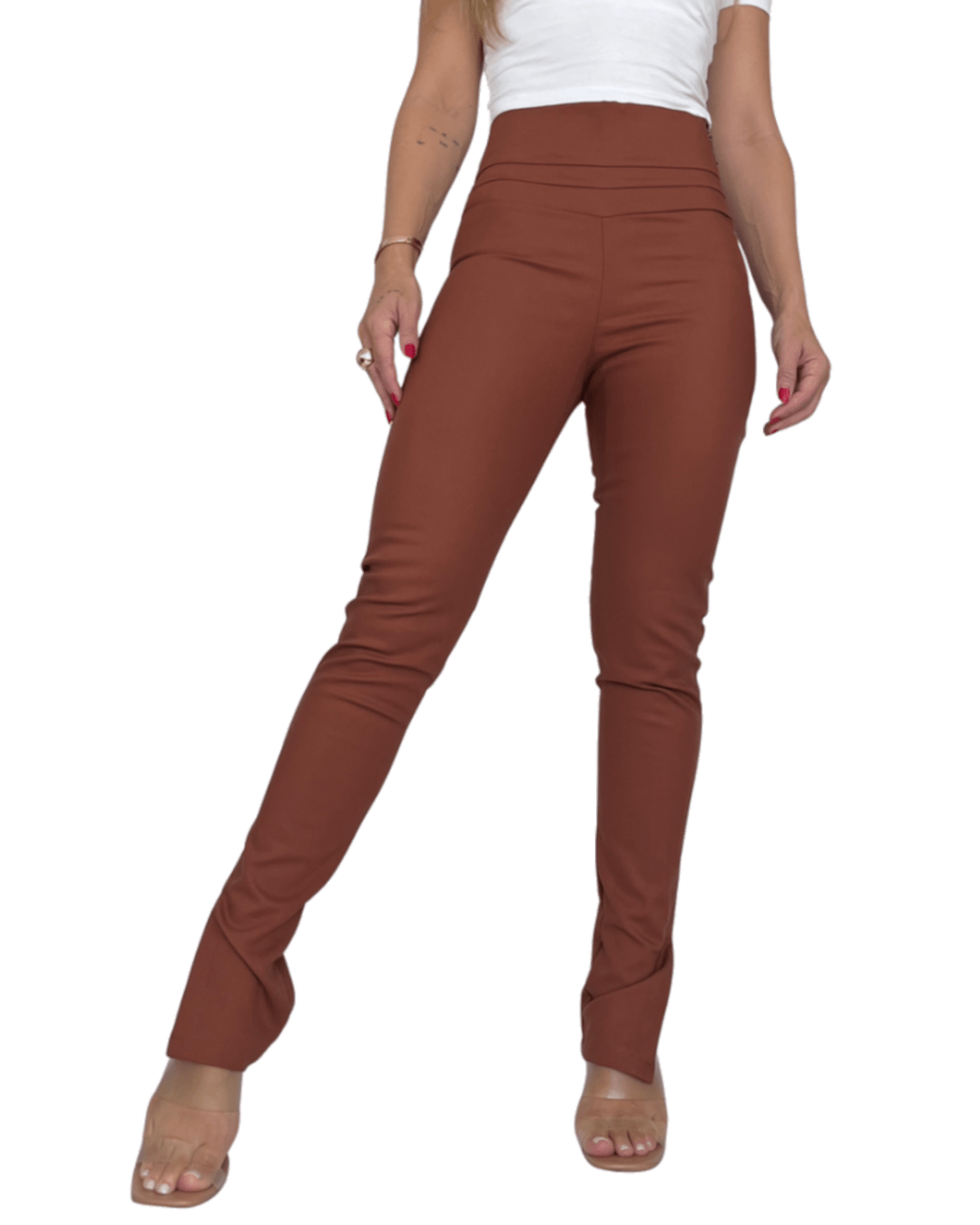Calça Skinny Cintura Alta TERRACOTA