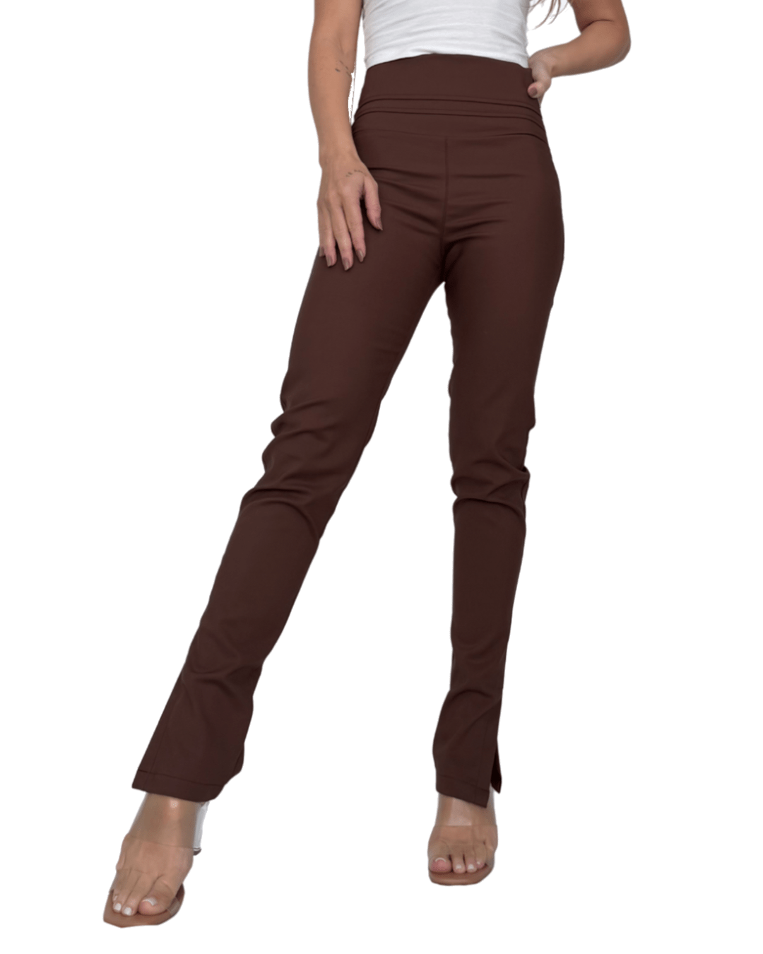 Calça Skinny Cintura Alta MARROM