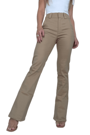 Calça FLARE ALFAIATARIA Caqui