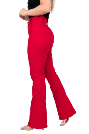 Calça FLARE ALFAIATARIA Vermelha