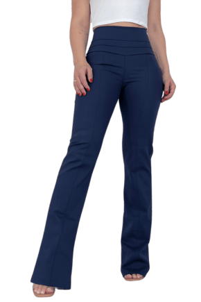 Calça Flare Cintura Alta AZUL MARINHO