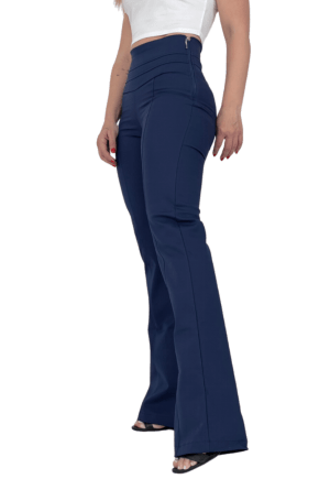 Calça Flare Cintura Alta AZUL MARINHO