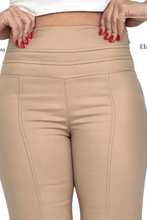 Calça Flare Cintura Alta BEGE