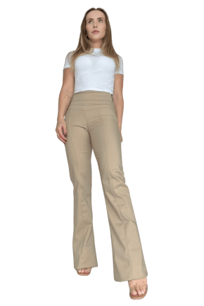 Calça Flare Cintura Alta BEGE