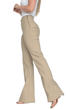 Calça Flare Cintura Alta BEGE