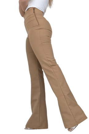 Calça Flare Cintura Alta CAQUI