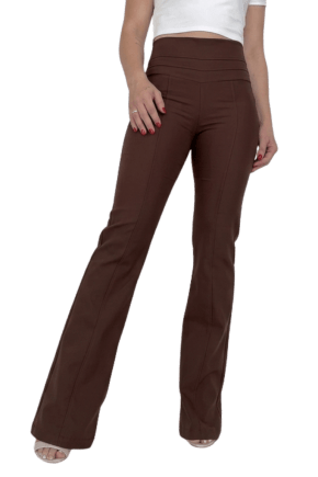 Calça Flare Cintura Alta MARROM