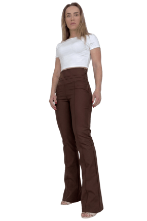 Calça Flare Cintura Alta MARROM