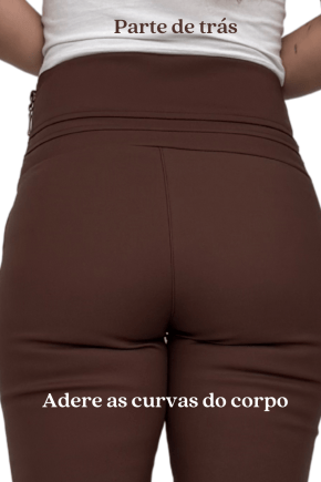 Calça Flare Cintura Alta MARROM