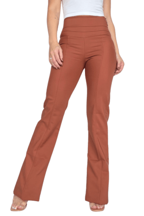 Calça Flare Cintura Alta TERRACOTA