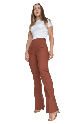 Calça Flare Cintura Alta TERRACOTA