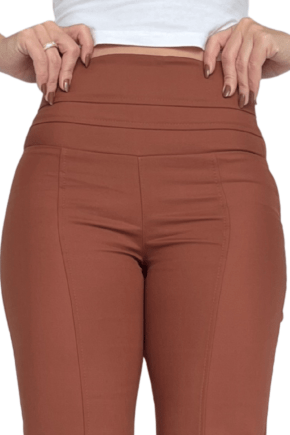 Calça Flare Cintura Alta TERRACOTA