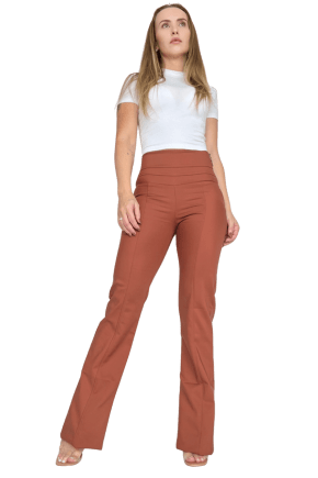 Calça Flare Cintura Alta TERRACOTA
