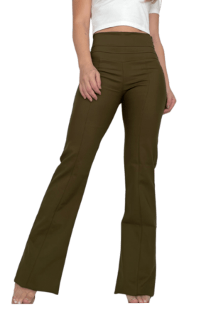 Calça Flare Cintura Alta VERDE MILITAR