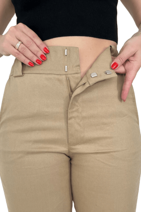 Calça SKINNY Cropped ALFAIATARIA Caqui