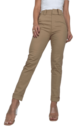 Calça SKINNY Cropped ALFAIATARIA Caqui