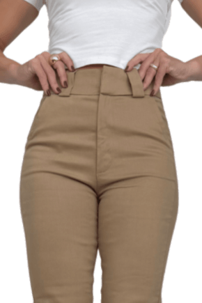 Calça SKINNY Cropped ALFAIATARIA Caqui