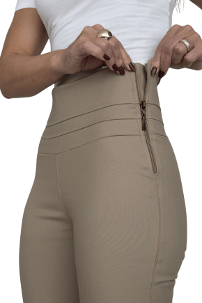 Calça Skinny Cintura Alta BEGE